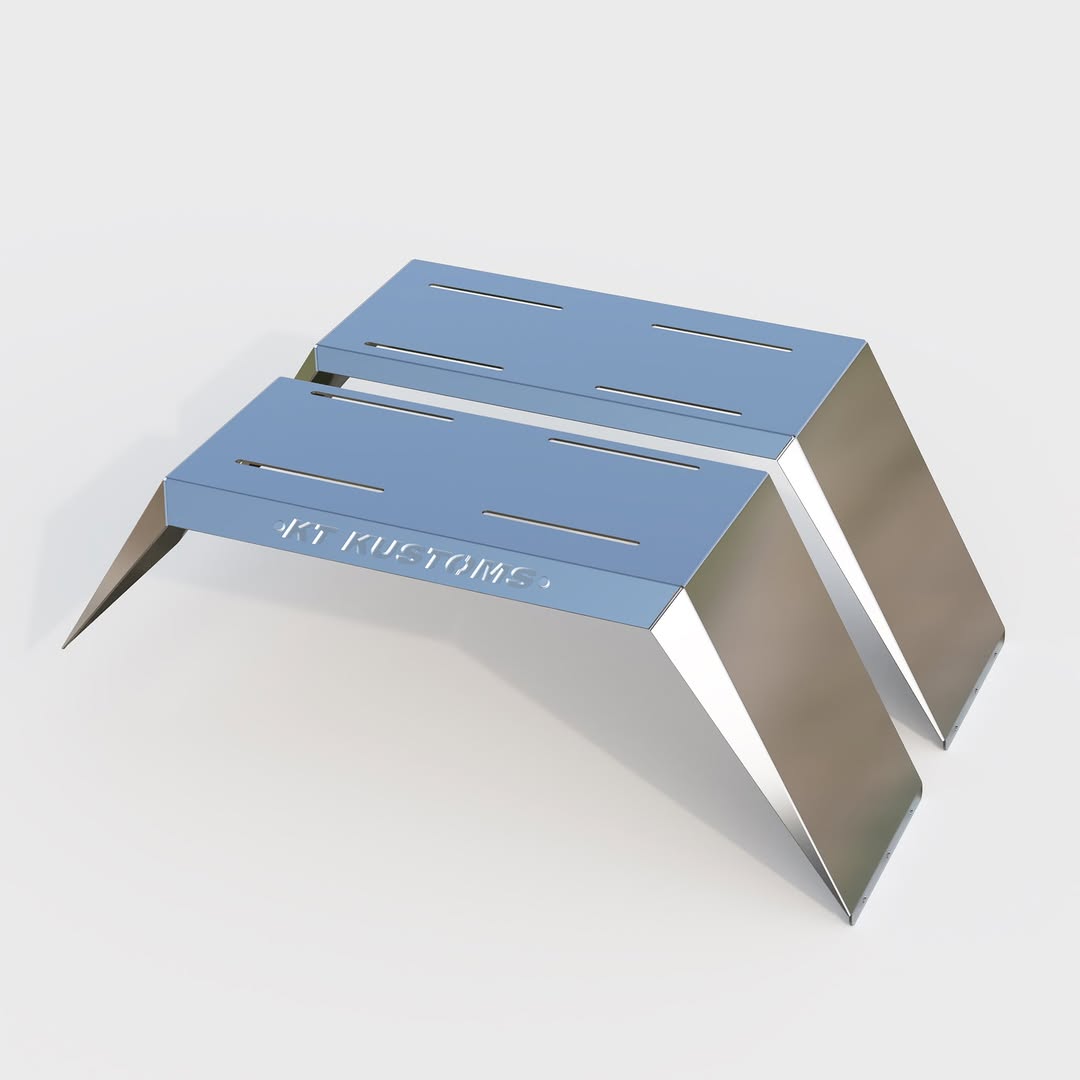 Folded Sheet Aluminium Wheel Guards — KT Kustoms - Preview